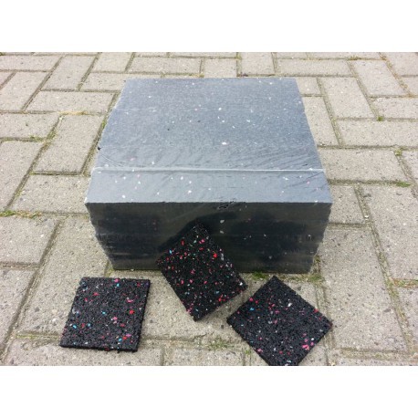 100x100x10 Rubber granulaat tegeldrager 
